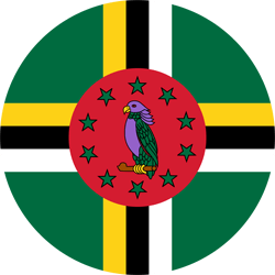 Dominica Flag Round 250, Vardikos.com