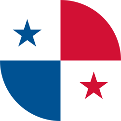 Rounded flag of Panama